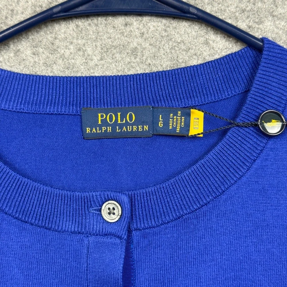 Polo Ralph Lauren Womens Blue US Open Cardigan Sweater Button Front Size L - Picture 5 of 11